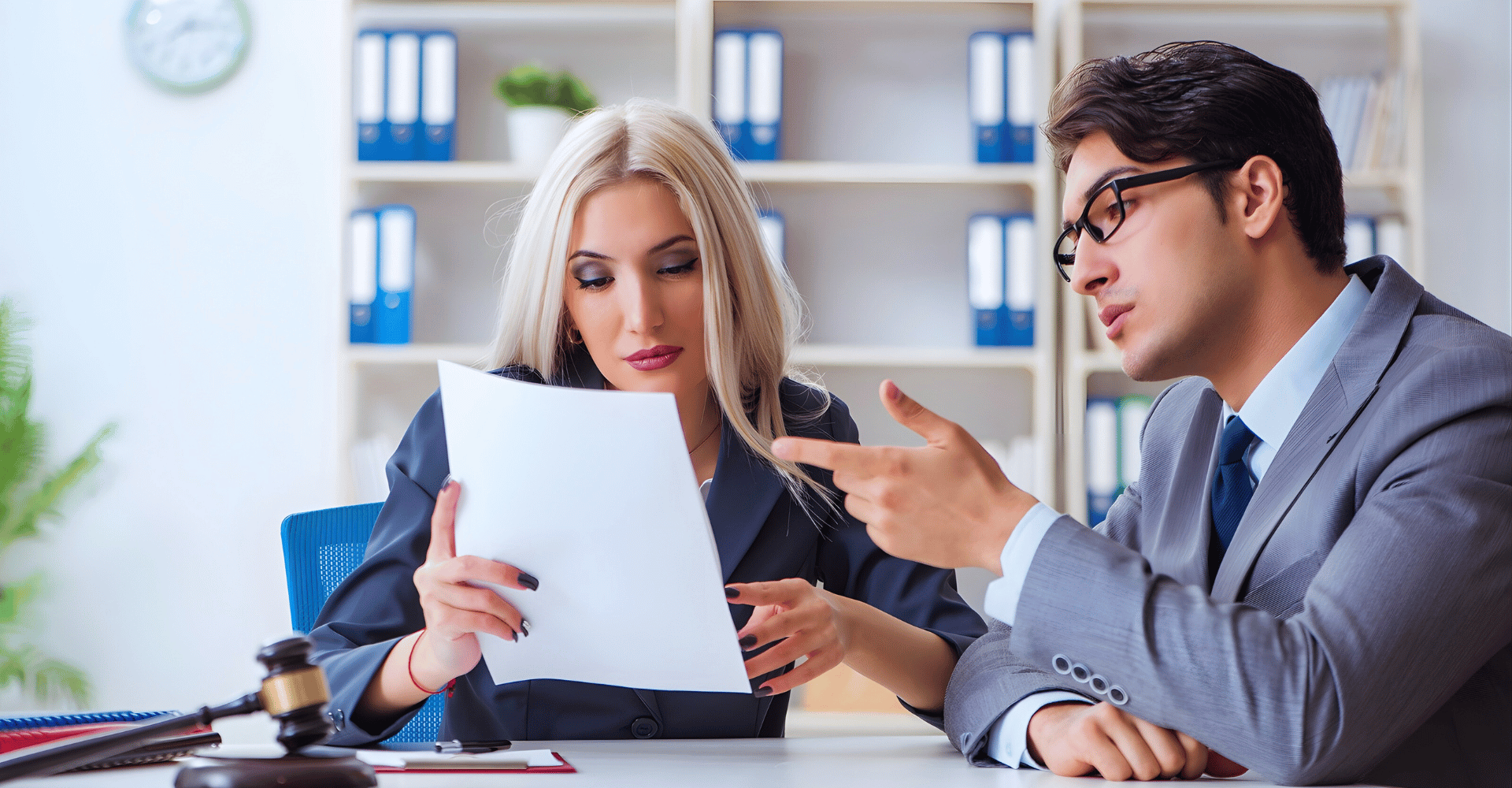 Clients discussing estate litigation and fiduciary dispute resolution with legal advisor
